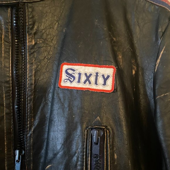 Mens Sixty Moderated Costume Helps leather biker jacket - Picture 2 of 10